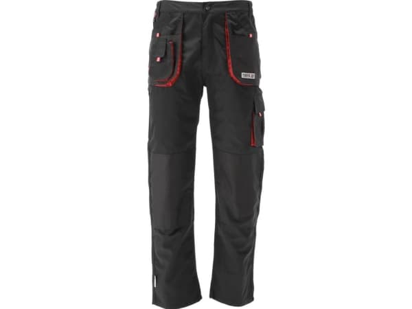 Yato YT-8025, Byxor, Mann, Svart, Röd, S, Bomull, Polyester, 275 g/m ^