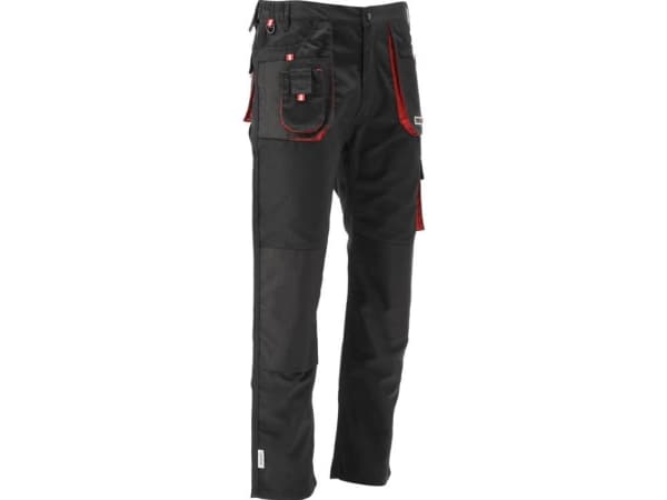 Yato YT-8025, Byxor, Mann, Svart, Röd, S, Bomull, Polyester, 275 g/m ^