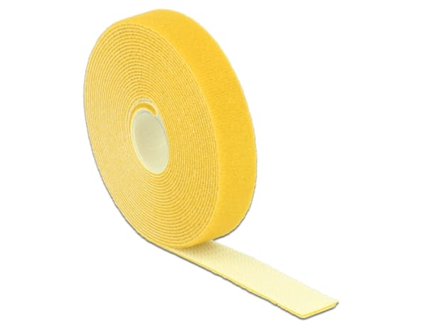 Delock - Kabelbinderrulle - 5 m - gul