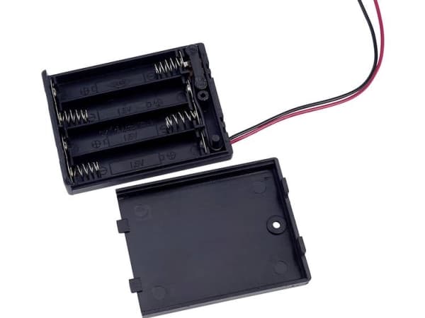 TRU COMPONENTS SBH441AS Batteriholder 4 R03 (AAA) Kabel