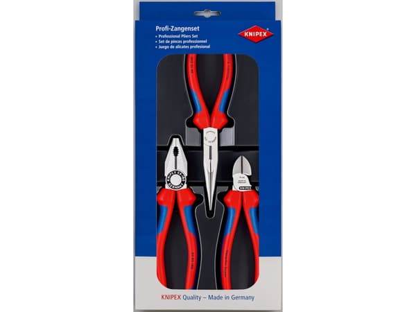 Knipex 00 20 11, Pihtisetti, Terästä, Polypropeeni (PP), Sininen, Punainen, 810 g