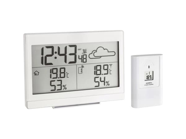 TFA-Dostmann Casa, Musta, Lämpömittari sisäkäyttöön, Kosteusmittari ulkokäyttöön, Lämpömittari ulkokäyttöön, Muovi, 20 - 90%, -40 - 70 °C, -40 - 158