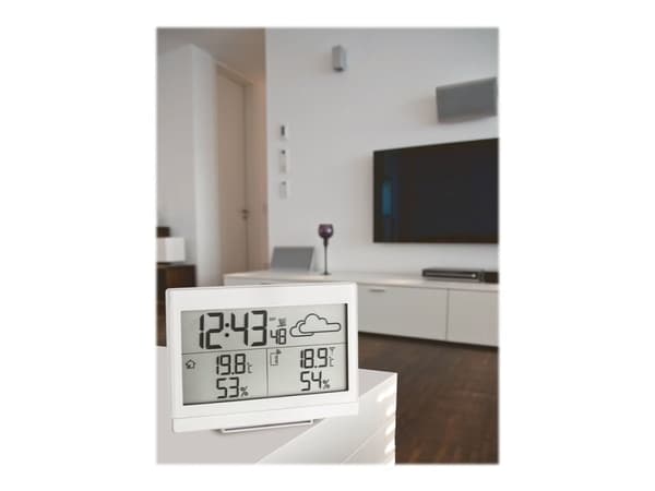 TFA-Dostmann Casa, Musta, Lämpömittari sisäkäyttöön, Kosteusmittari ulkokäyttöön, Lämpömittari ulkokäyttöön, Muovi, 20 - 90%, -40 - 70 °C, -40 - 158