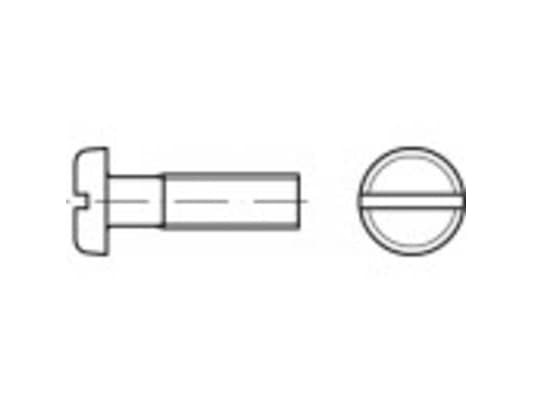 Toolcraft 104527, Skruv, Förzinkat stål, Kullrigt (skruvhuvud), Zink, M5, Pan head