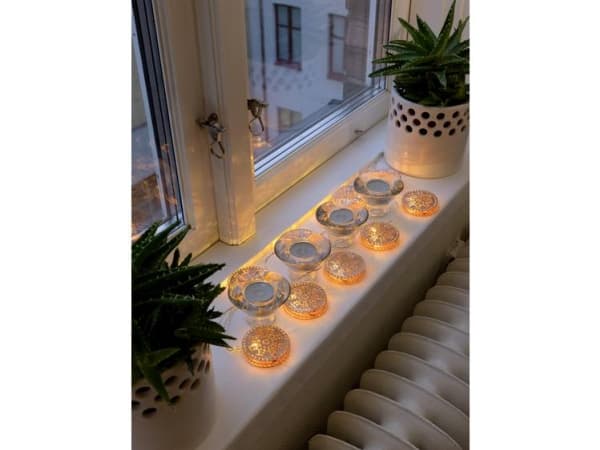 Konstsmide 3147-603 Motiv ljuskedja Interiör Batteridrift Antal glödlampor 10 LED (RGB) Varmvit Belyst Längd: 0,9 m