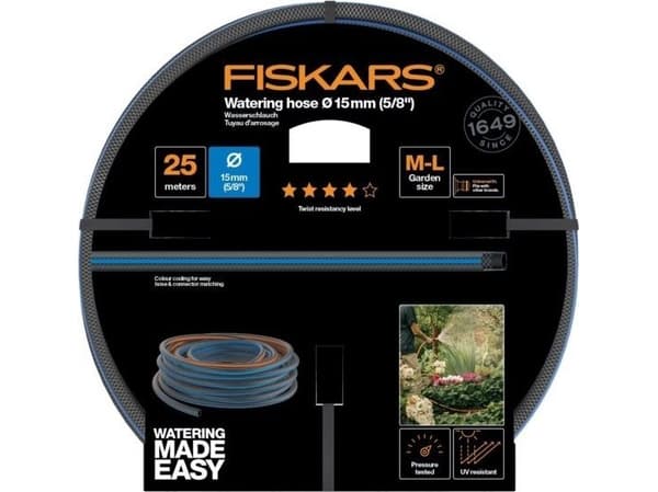 Fiskars Bevattningsslang 15mm (5/8") 25m Q4, 1027098