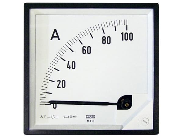 Lumel MA19 100A/60mV MA19 100A/60mV Panel meter 96 x 96 mm 100 A/DC (60 mV) Drejespole