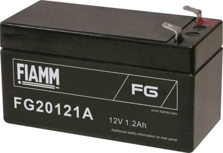 Fiamm blyackumulator 12v/1.2Ah. med spadsko 4.75mm/Faston 187 - (LxWxH) 97x43x52mm