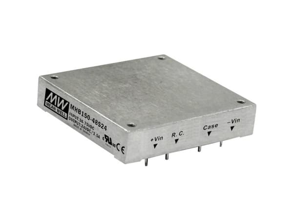MEAN WELL MHB150-48S24, 36 - 75 V, 150 W, 24 V, RoHS, 61 mm, 57,9 mm