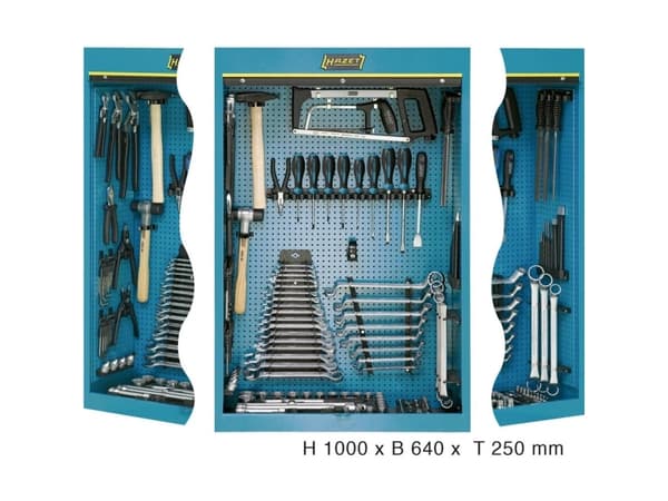 HAZET 111/116, Svart, Blå, Metallisk, 640 mm, 250 mm, 1000 mm, 46,4 kg, 116 verktyg