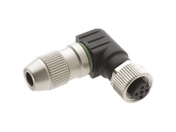 Harting 21 01 140 5091 Sensor, kontakt för manöverdon, M12 Anslutning, vinklad Polnummer (RJ): 4 1 st