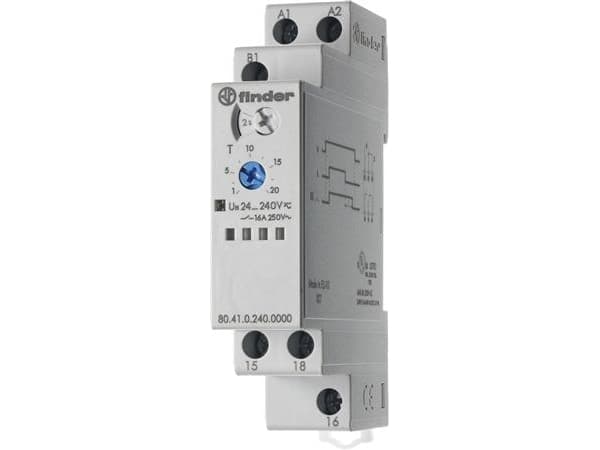 Finder 80.41.0.240.0000, Grå, 16 A, CE, 24 - 240 V, -10 - 50 ° C