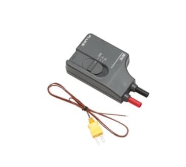 Fluke 80TK, Musta, Messinki, Punainen, Keltainen, -50 - 1000 °C, -58 - 1832 ° F, 2 °C, Banana plug, 9V