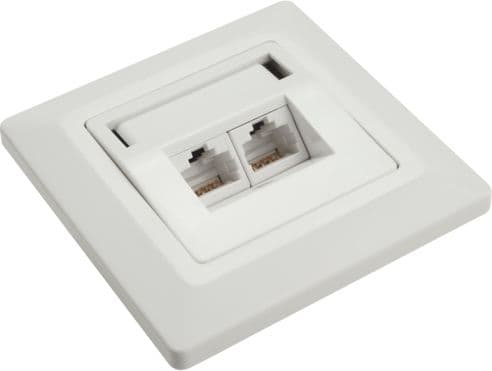 Solarix SX9-2-6-UTP-WH - Uppoasennettava pistorasia - CAT 6 - UTP - RJ-45 - valkoinen
