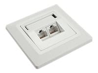 Solarix SX9-2-6-UTP-WH - Uppoasennettava pistorasia - CAT 6 - UTP - RJ-45 - valkoinen