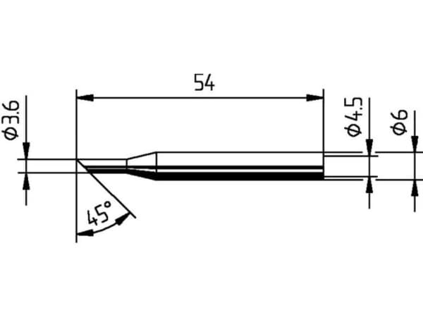 Ersa 0162LD Loddespids vinklet Spidsstørrelse 3.60 mm Indhold 1 stk