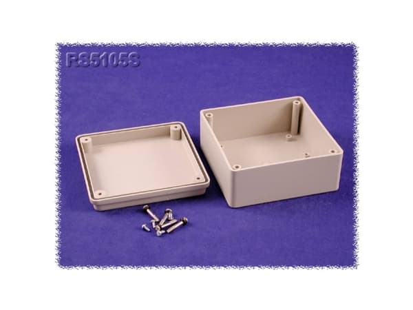 Hammond Electronics RS5105S Universalkabinet 105 x 105 x 55 ABS Grå 1 stk Hammond Electronics RS5105S Universalkabinet 105 x 105 x 55 ABS Grå 1 stk