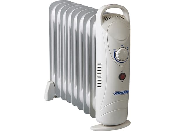Mesko Home MS7805, Öljysähkölämmitin, Öljy, Sisätila, Valkoinen, 1000 W, 230 V Valkoinen