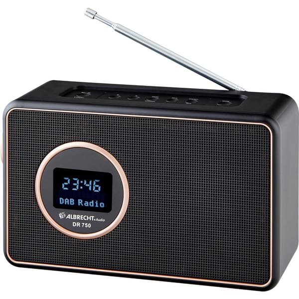 Bordsradio Albrecht DR 750 DAB+, DAB, FM Svart