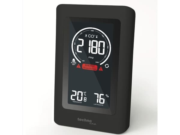 Technoline WL 1030, Svart, Luftkvalitet, Inomhushygrometer, Inomhustermometer, hygrometer, Termometer, hygrometer, Termometer, 20 - 95%, 0 - 1%