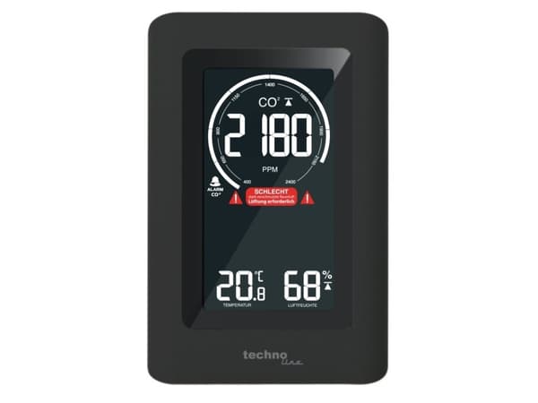 Technoline WL 1030, Svart, Luftkvalitet, Inomhushygrometer, Inomhustermometer, hygrometer, Termometer, hygrometer, Termometer, 20 - 95%, 0 - 1%