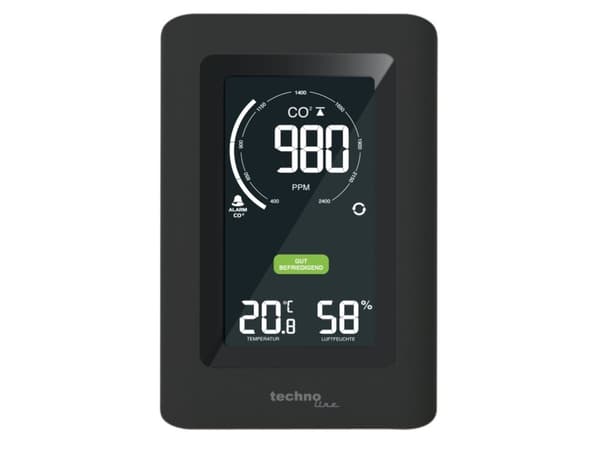 Technoline WL 1030, Svart, Luftkvalitet, Inomhushygrometer, Inomhustermometer, hygrometer, Termometer, hygrometer, Termometer, 20 - 95%, 0 - 1%