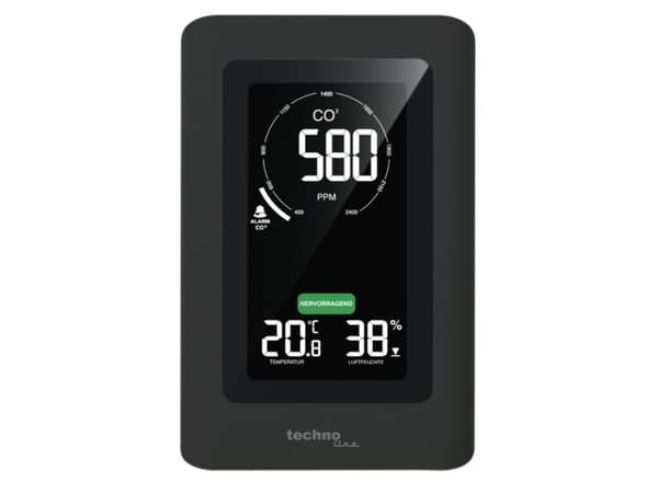 Technoline WL 1030, Svart, Luftkvalitet, Inomhushygrometer, Inomhustermometer, hygrometer, Termometer, hygrometer, Termometer, 20 - 95%, 0 - 1%