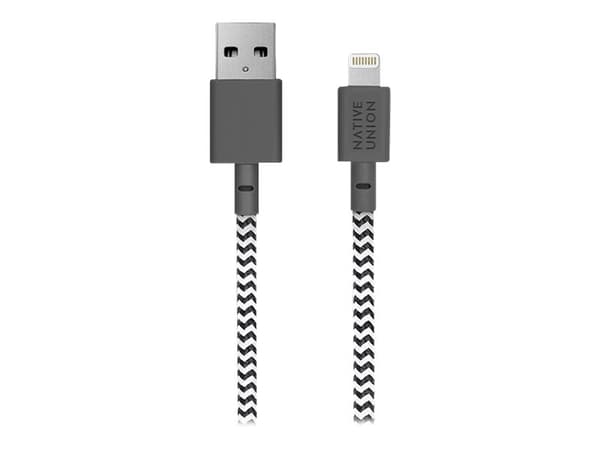 Native Union Belt Cable - Lightning-kabel - Lightning hane till USB hane - 1.2 m - zebra