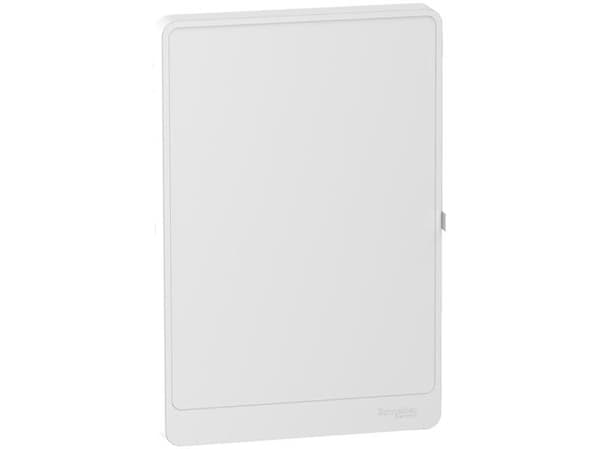 SCHNEIDER ELECTRIC Kansi Resi9 CX ovi 4x13 mod Valkoinen, käännettävät saranat ja sopii ryhmäkorttiin R9H13844.
