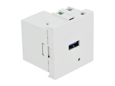 Delock - Easy 45 - USB-uttag - USB - 1 grupp - 3 A - vit, RAL 9003 Vit