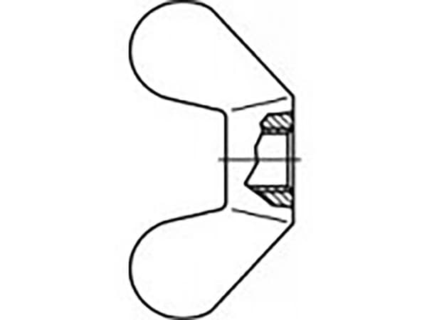 TOOLCRAFT TO-6854604 Vingemøtrik M8 DIN 315 Formbar verzinkt 100 stk