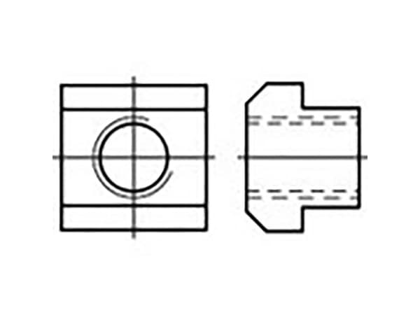 TOOLCRAFT TO-6855252 T-spårmutter M12 DIN 508 Stål härdat 10 st