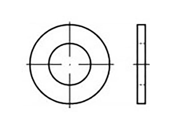 Mellemlægsskive 17 mm 30 mm Stål 250 stk TOOLCRAFT TO-6853593