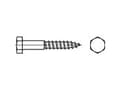 Miniatyrbilde 2 av 2: TOOLCRAFT TO-6855648 Sekskant-træskrue 60 mm Udvendig sekskant DIN 571 Rustfrit stål V2A A2 10 stk