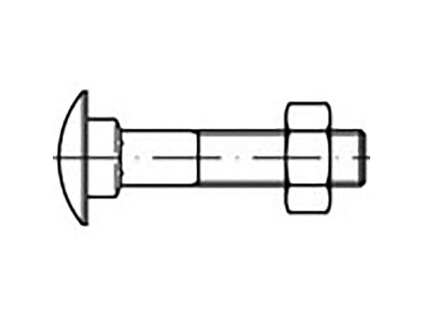 TOOLCRAFT TO-6855741 Flade rundhovedskruer M6 20 mm DIN 603 Stål verzinkt 100 stk