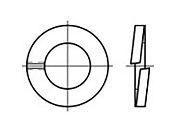 TOOLCRAFT TO-6854049 Jousialuslevyt Sisähalkaisija: 10 mm DIN 127 Jousiteräs 1000 kpl
