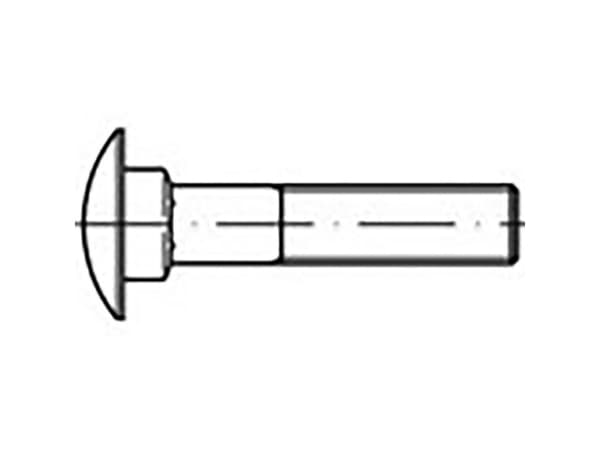 TOOLCRAFT TO-6855756 Flade rundhovedskruer M10 35 mm DIN 603 Stål Varmegalvaniseret 100 stk