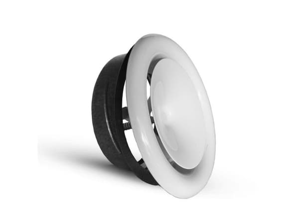 uds.ventil Ø100 mm - RAL 9016 inkl. ram