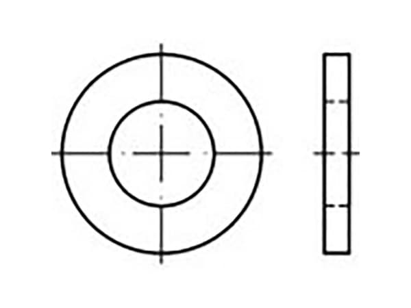 Mellemlægsskive 22 mm 34 mm Stål 200 stk TOOLCRAFT TO-6865716
