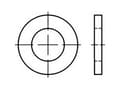 Pikkukuva 2 / 2: Aluslevy 17 mm 28 mm Teräs 500 kpl TOOLCRAFT TO-6865794 TO-6865794