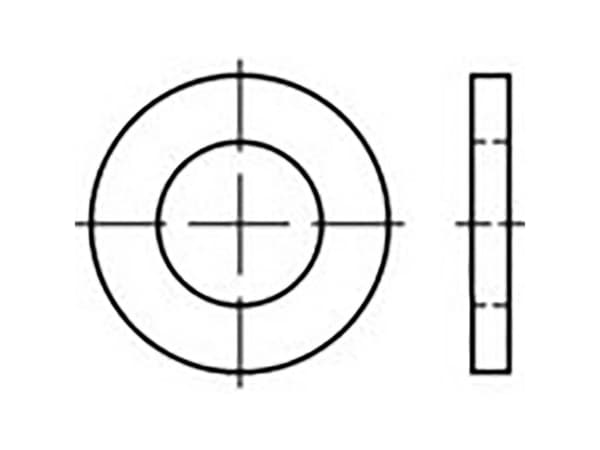 Mellemlægsskive 21 mm 32 mm Stål verzinkt 200 stk TOOLCRAFT TO-6865848