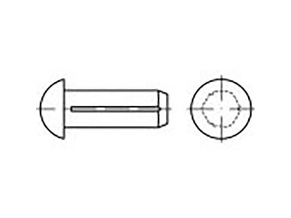 TOOLCRAFT TO-6865896 Halvrundt rillet søm Stål 5000 stk