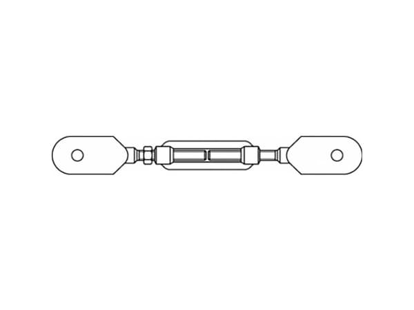 TOOLCRAFT TO-6866097 Trådstrammer M36 Stål Varmegalvaniseret DIN 1480 1 stk
