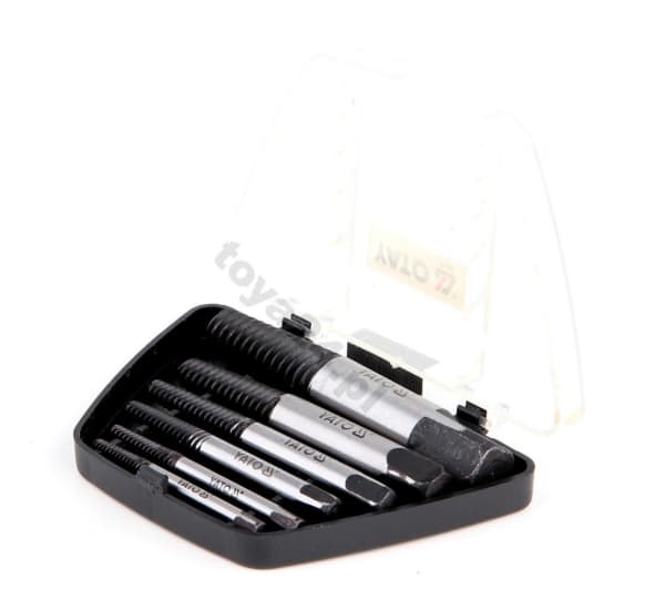 Yato YT-0590, Skruvutdragarset, - Ø3-6mm x 52mm - Ø6-8mm x 58mm - Ø8-11mm x 66mm - Ø11-14mm x 75mm - Ø14-18mm x 80mm -..., Låda, 6 styck