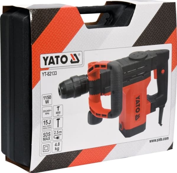 Yato YT-82133, SDS Max, Sort, Oransje, II, 15 J, 4850 IPM, 97,5 dB