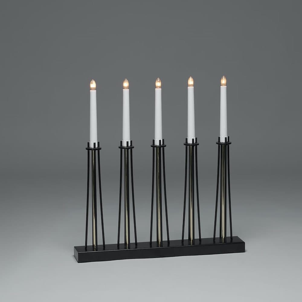 Adventsljusstake Konstsmide 5L Mässinglackerad Metall