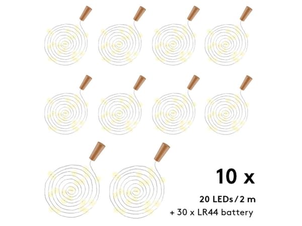 Goobay 49854, Dekorativ lysfigur, Brun, Sølv, Kobber, Polyvinylchlorid (PVC), IP20, Flaske, CE, WEEE