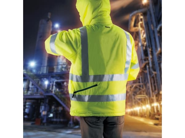 Makita - Jakke - XL - 100 % polyester - selvlysende gul - Class 3
