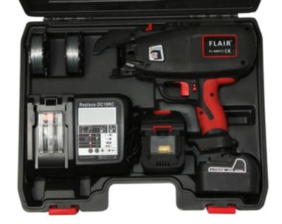 Flair bindemaskine FL-40RT/2 - 2x14,4V Li-Ion batterier, lader & 2 rl. tråd i plastkuffert