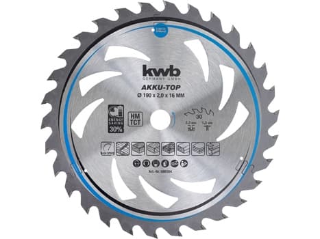 kwb 586554, Sponplate, Glassfiber armert plastik, Tre, 19 cm, 1,6 cm, Tungsten Carbide Tipped (TCT), 1,3 mm, 2 mm